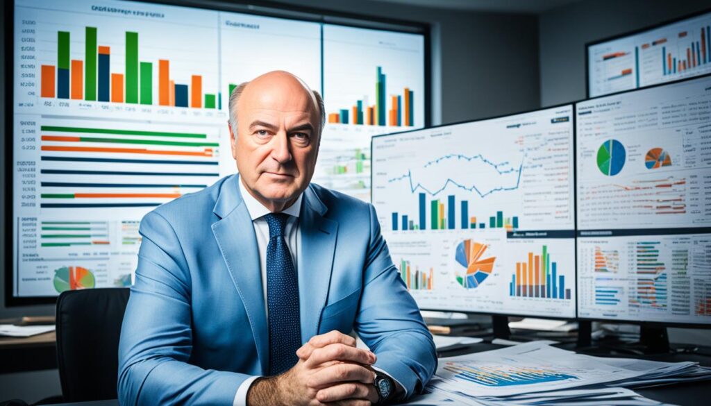 Kevin O'Leary evaluating market research data