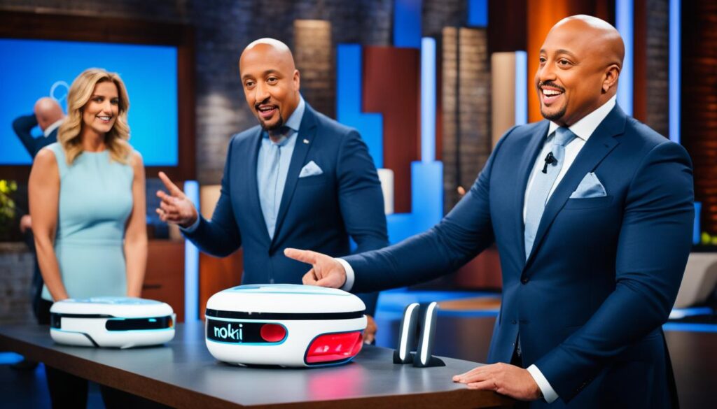 Daymond John discussing Moki Step on Shark Tank Daymond John discussing Moki Step on Shark Tank