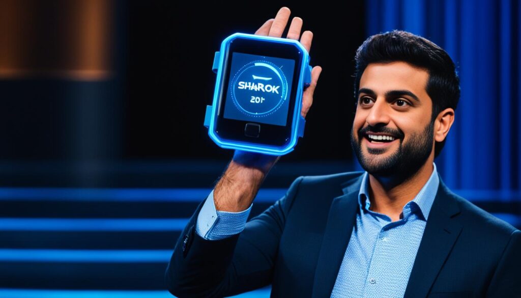 Maneesh Sethi presenting Pavlok Watch on Shark Tank